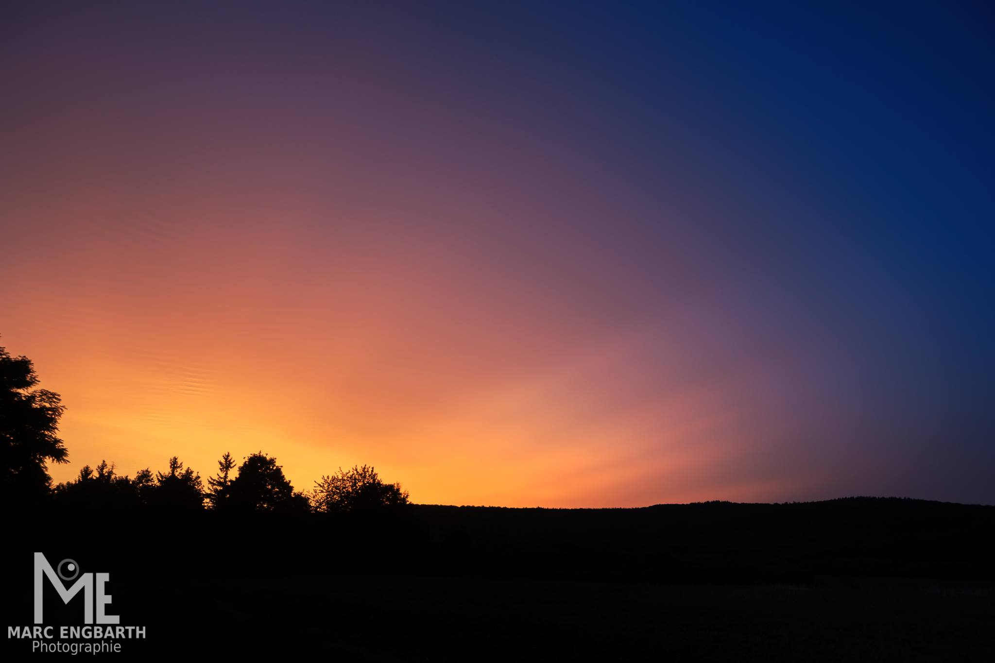 Sonnenuntergang mit dem Schneider-Kreuznach …
