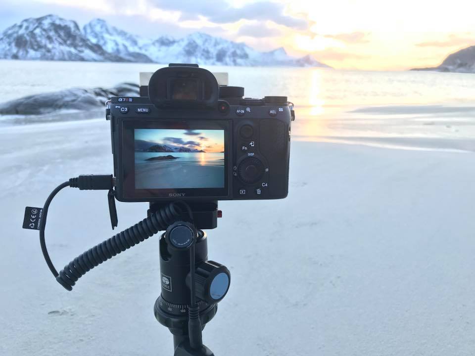 Sonnenuntergang am Haukland Beach, es war genial!