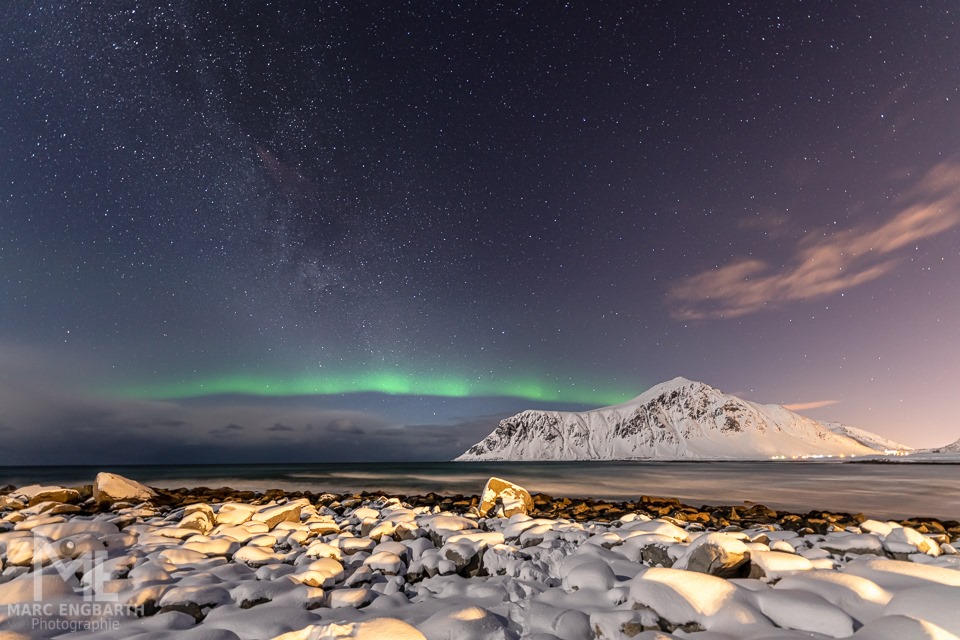 Nochmal Nordlicht Nordlicht am Skagsanden Beach gefällt …