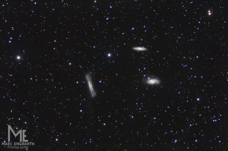 Das Leo-Triplett oder auch die M66-Gruppe im Sternbild …
